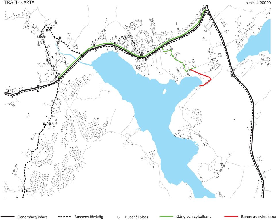 ehov av cykelbana ussens färdväg usshållplats Genomfart/infart Gång och  ehov av cykelbana ussens färdväg