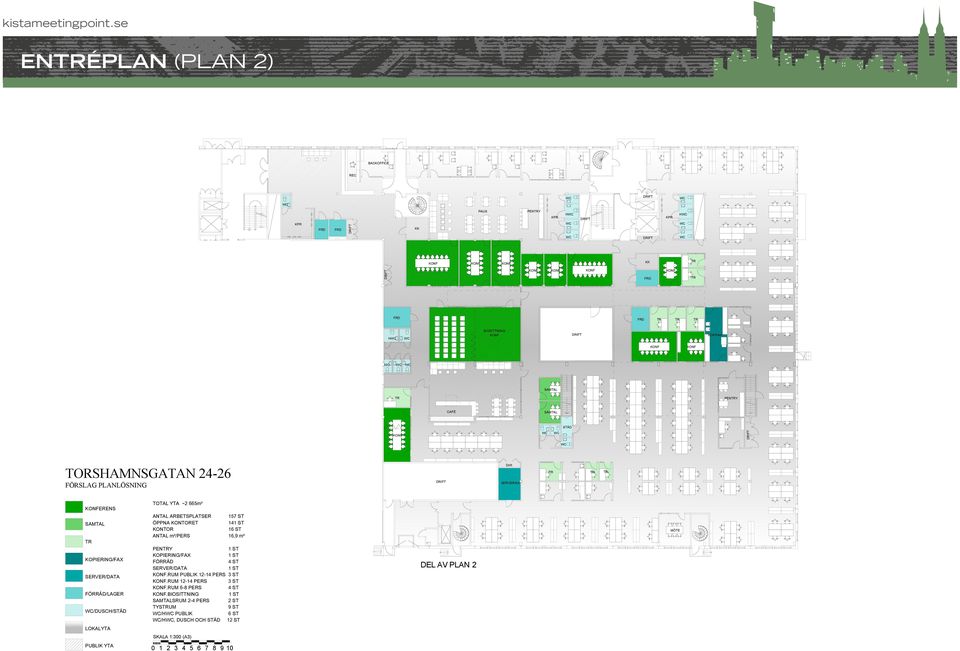 16,9 m² PENY 1 ST KOPIERING/FAX 1 ST FÖRRÅD 4 ST SERVER/DATA 1 ST.RUM PUBLIK 1-14 PERS 3 ST.RUM 1-14 PERS 3 ST.RUM 6-8 PERS 4 ST.