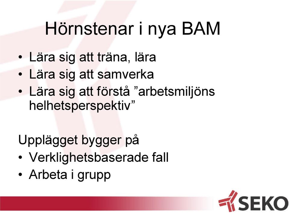 förstå arbetsmiljöns helhetsperspektiv