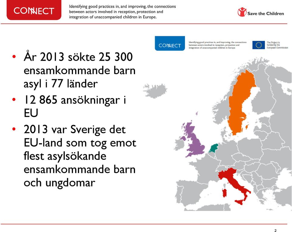 2013 var Sverige det EU-land som tog emot