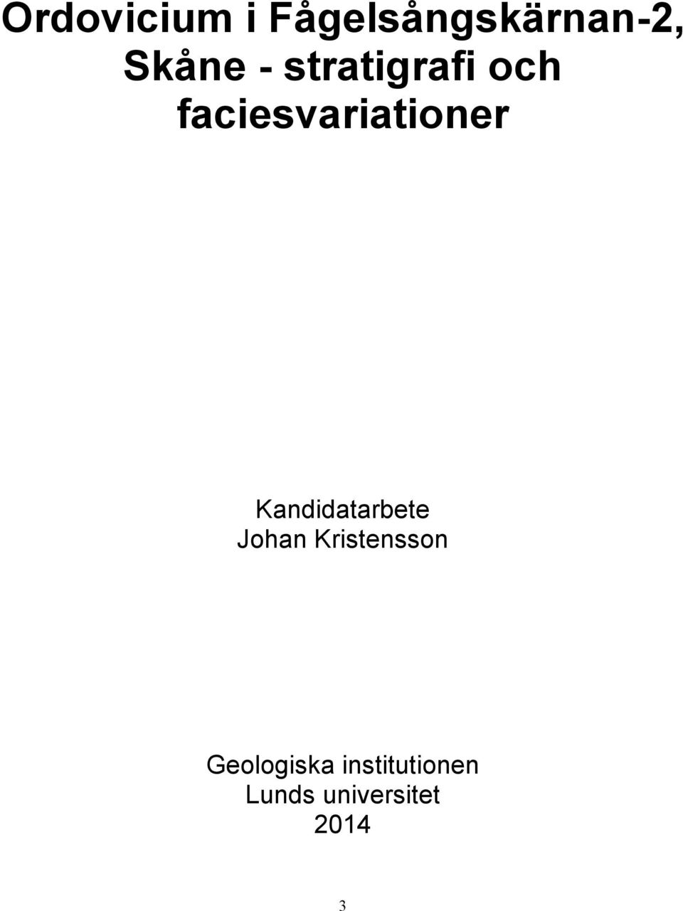 Kandidatarbete Johan Kristensson