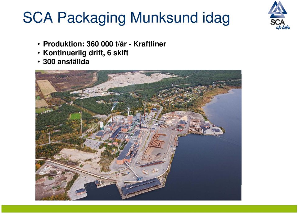 Kraftliner Produktion: 360 000 t/år