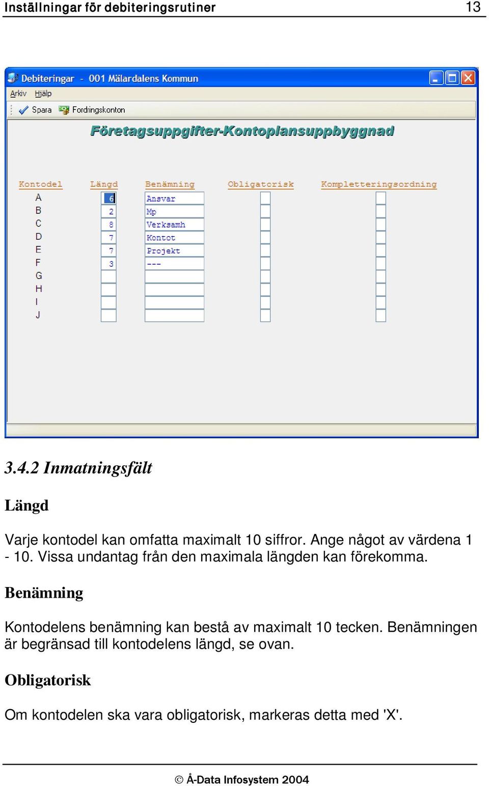 Vissa undantag från den maximala längden kan förekomma.