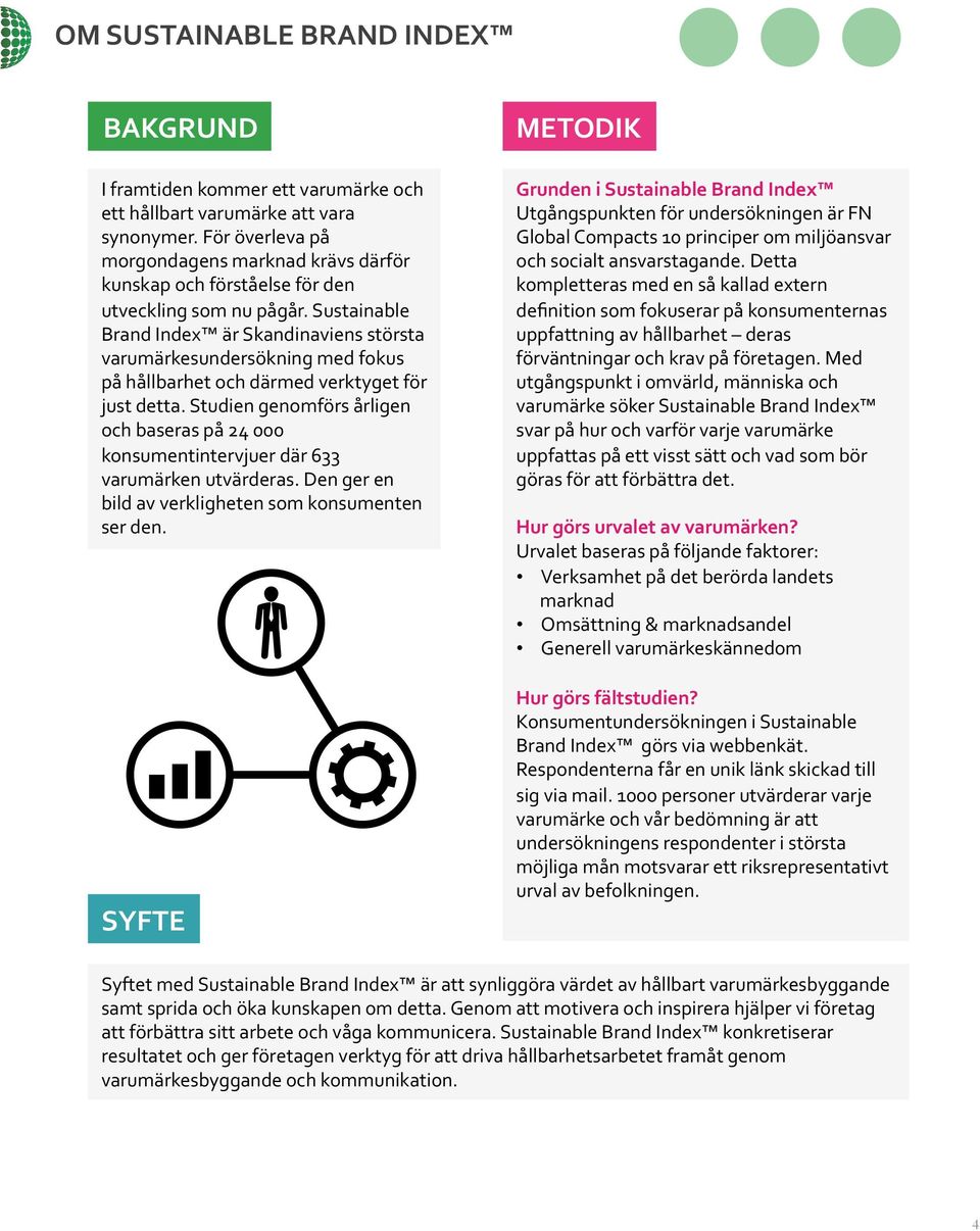 Sustainable Brand Index är Skandinaviens största varumärkesundersökning med fokus på hållbarhet och därmed verktyget för just detta.
