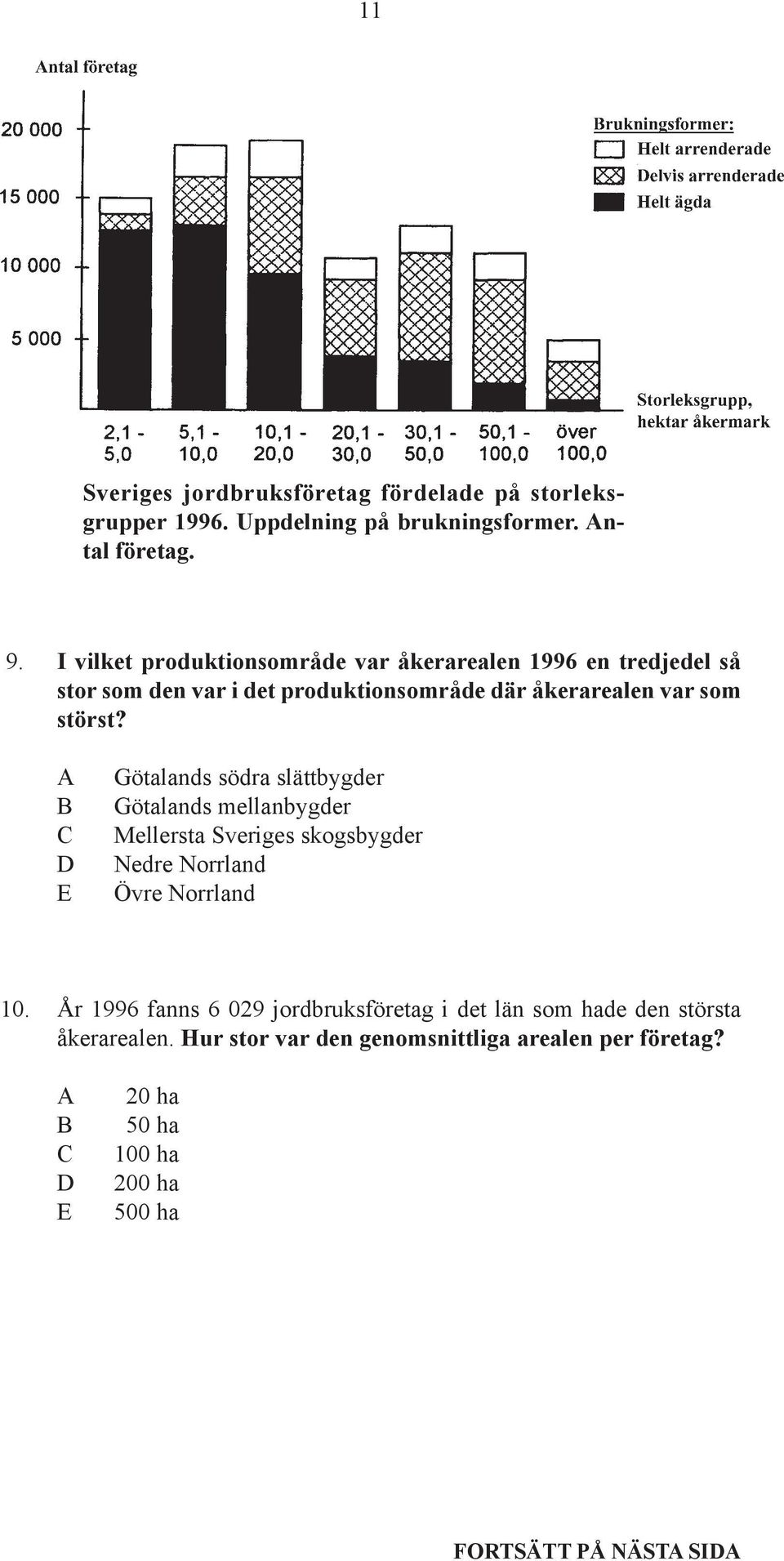 A B C D E Götalands södra slättbygder Götalands mellanbygder Mellersta Sveriges skogsbygder Nedre Norrland Övre Norrland 10.