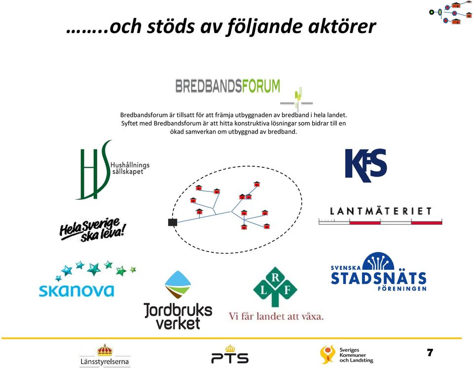 Syftet med Bredbandsforum är att hitta konstruktiva