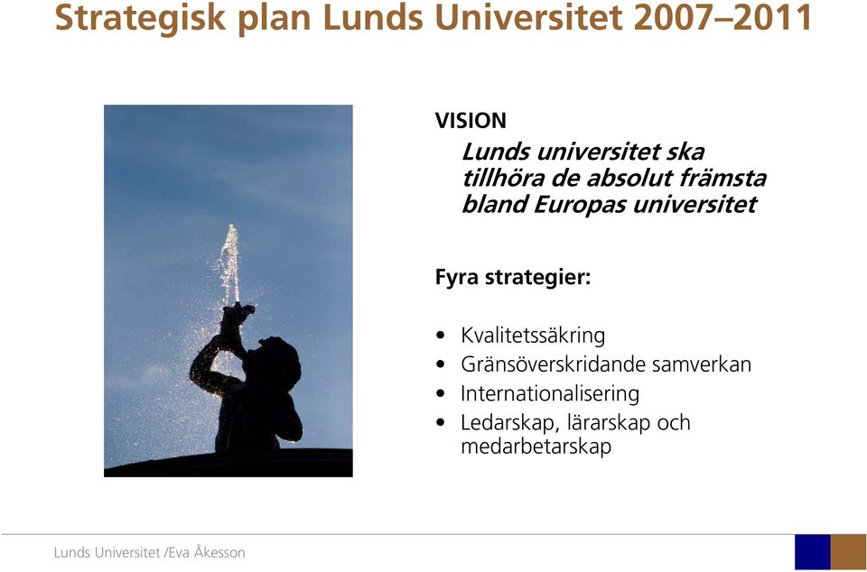 universitet Fyra strategier: Kvalitetssäkring