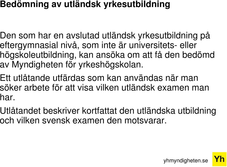 för yrkeshögskolan.