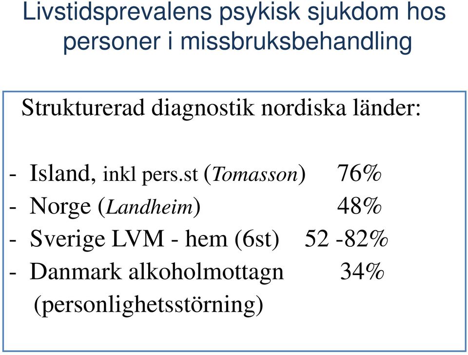 Island, inkl pers.