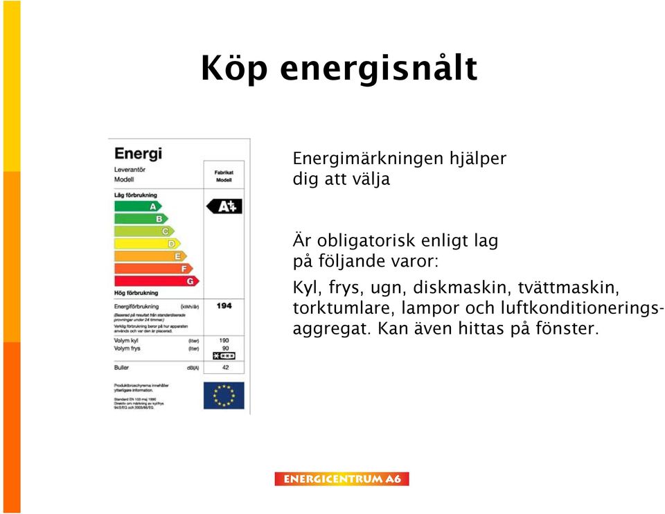 frys, ugn, diskmaskin, tvättmaskin, torktumlare, lampor