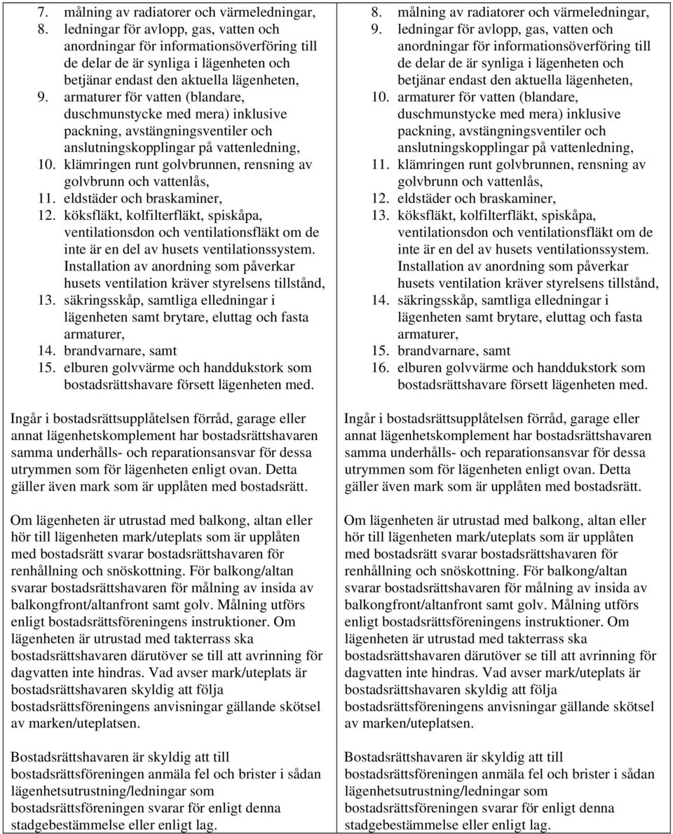 armaturer för vatten (blandare, duschmunstycke med mera) inklusive packning, avstängningsventiler och anslutningskopplingar på vattenledning, 10.