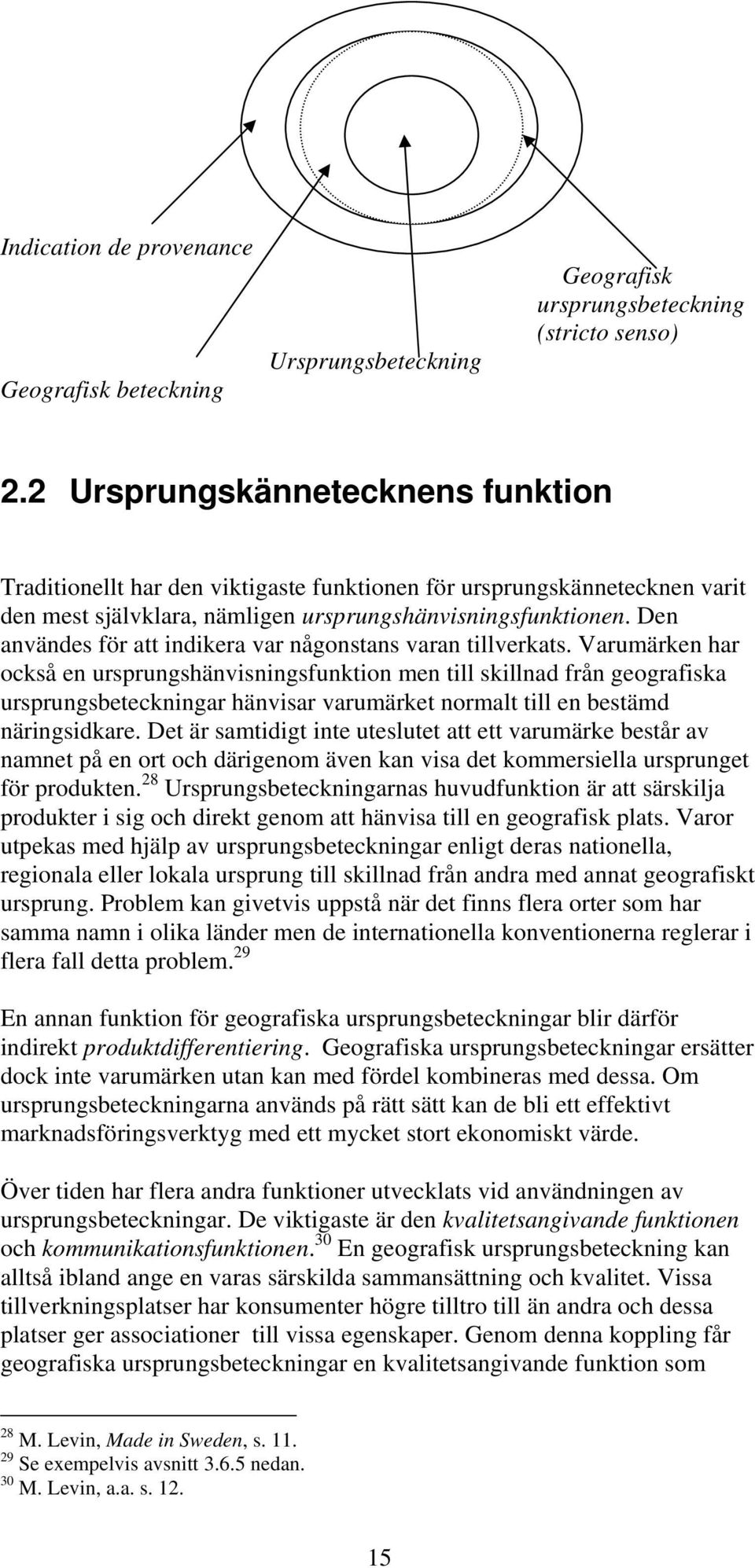 Den användes för att indikera var någonstans varan tillverkats.