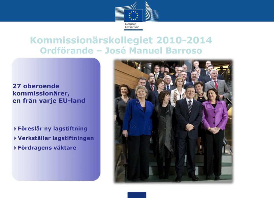 kommissionärer, en från varje EU-land