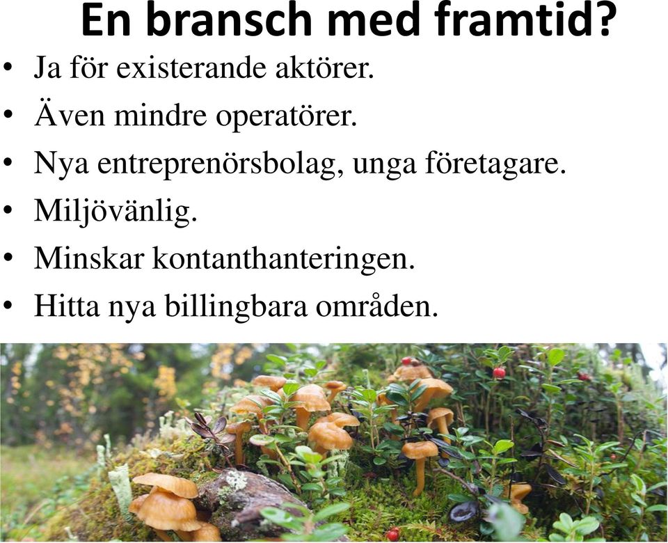 Även mindre operatörer.