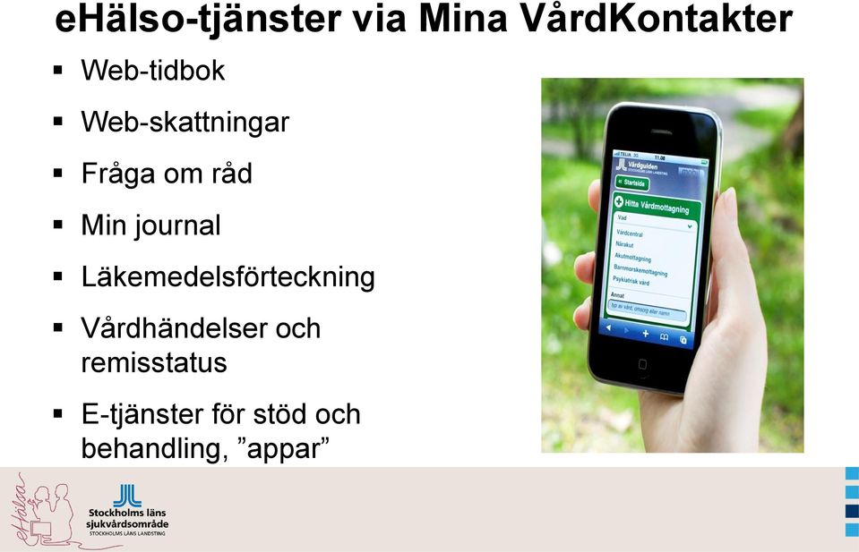 journal Läkemedelsförteckning Vårdhändelser