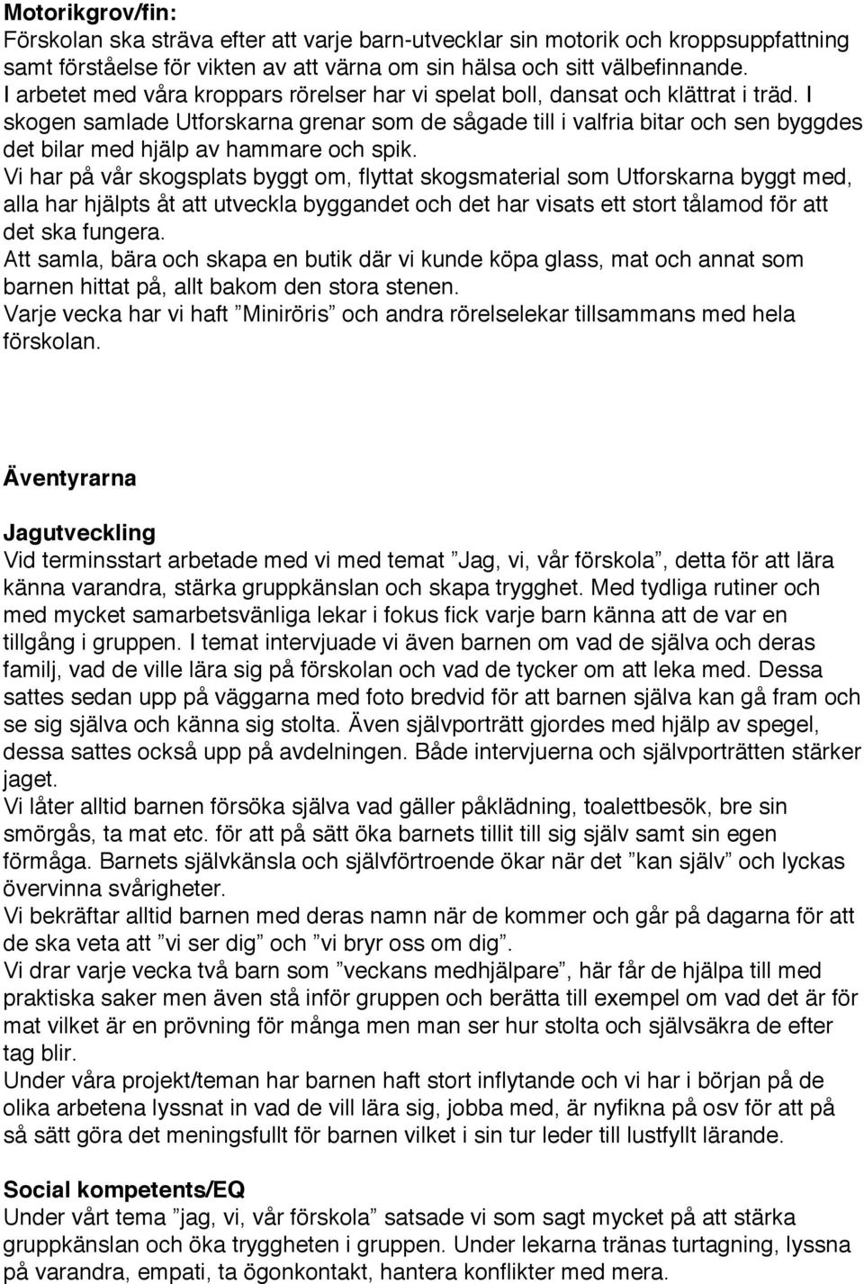 I skogen samlade Utforskarna grenar som de sågade till i valfria bitar och sen byggdes det bilar med hjälp av hammare och spik.