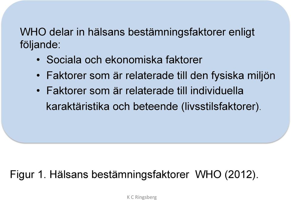 Faktorer som är relaterade till individuella karaktäristika och