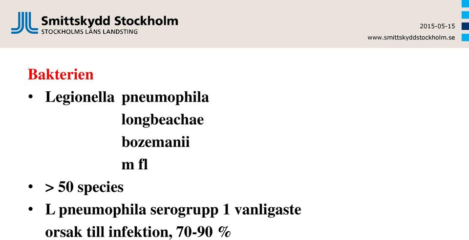 species L pneumophila serogrupp 1