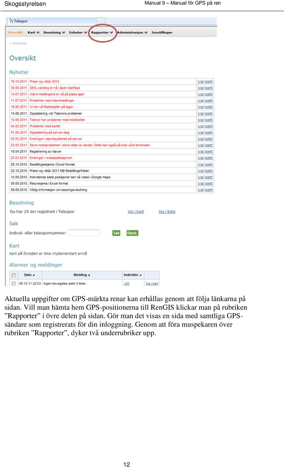 delen på sidan.
