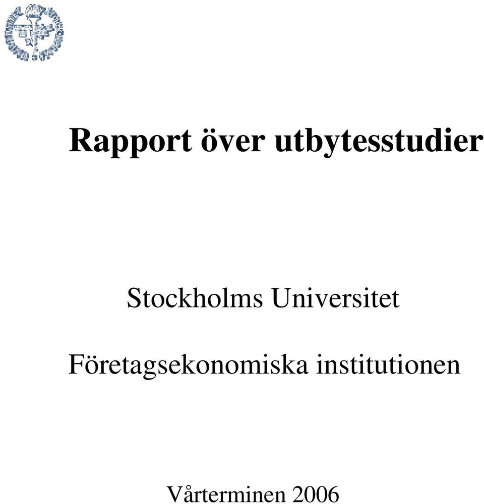 Stockholms Universitet
