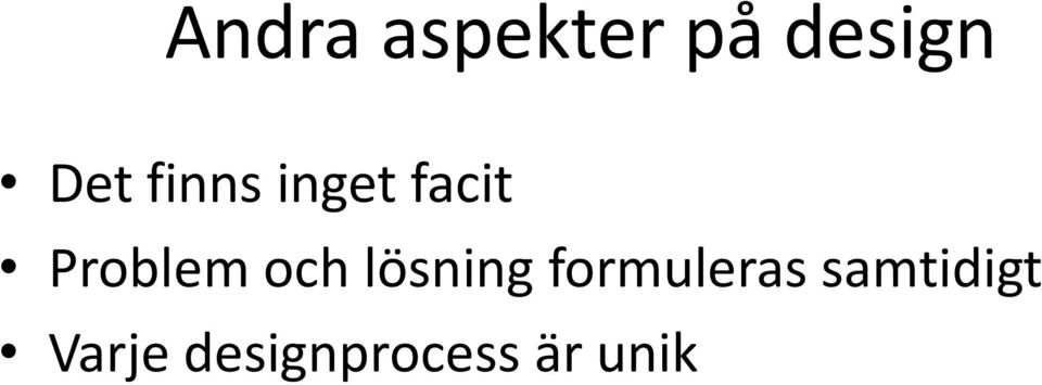 och lösning formuleras