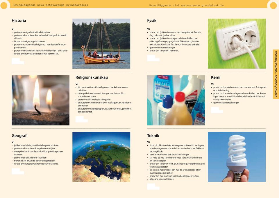 kristendomen och islam tittar på kristendomen i Sverige: hur det var förr hur det ser ut nu pratar om olika religiösa högtider diskuterar och reflekterar över livsfrågor t.ex.