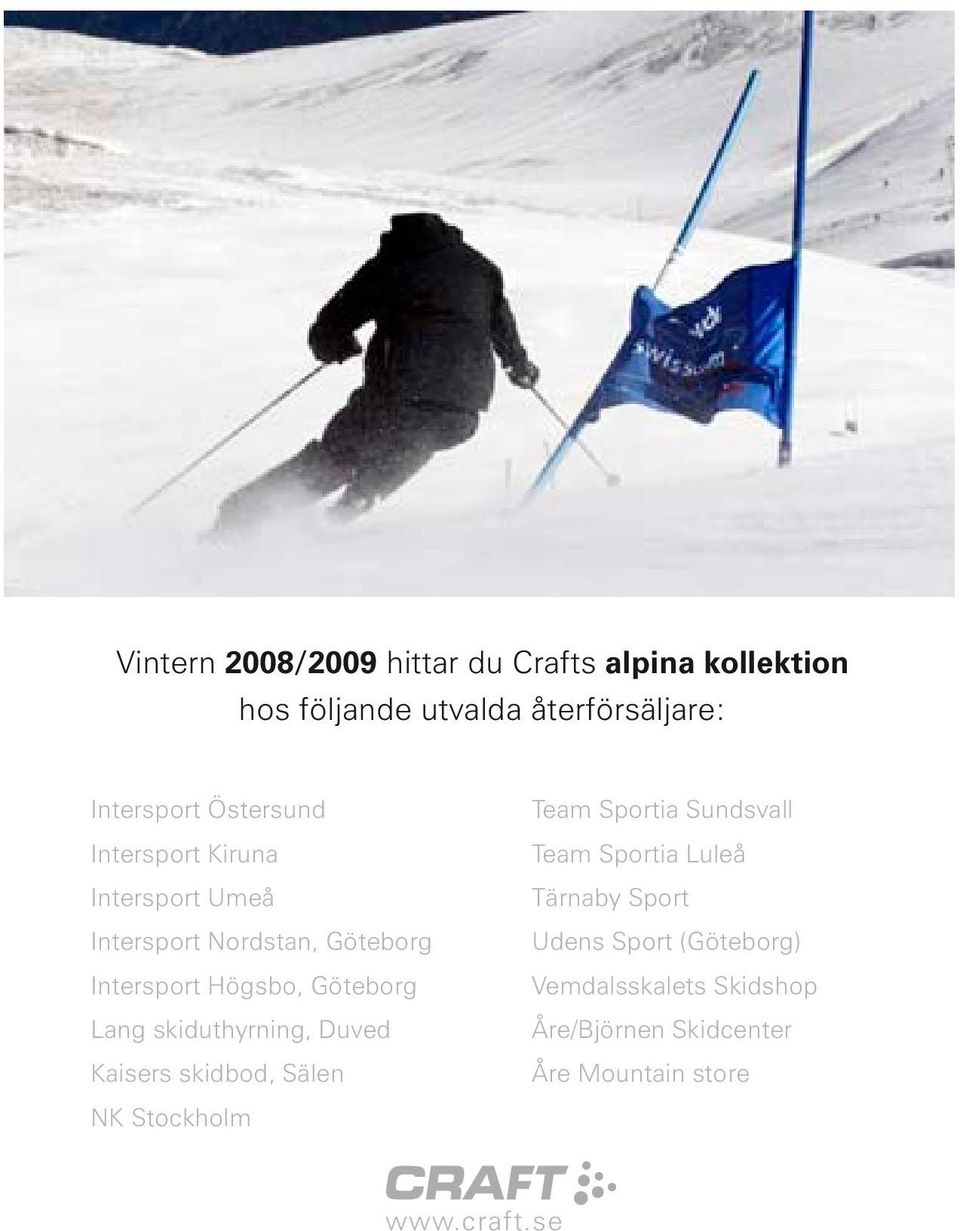 Lang skiduthyrning, Duved Kaisers skidbod, Sälen NK Stockholm Team Sportia Sundsvall Team Sportia Luleå