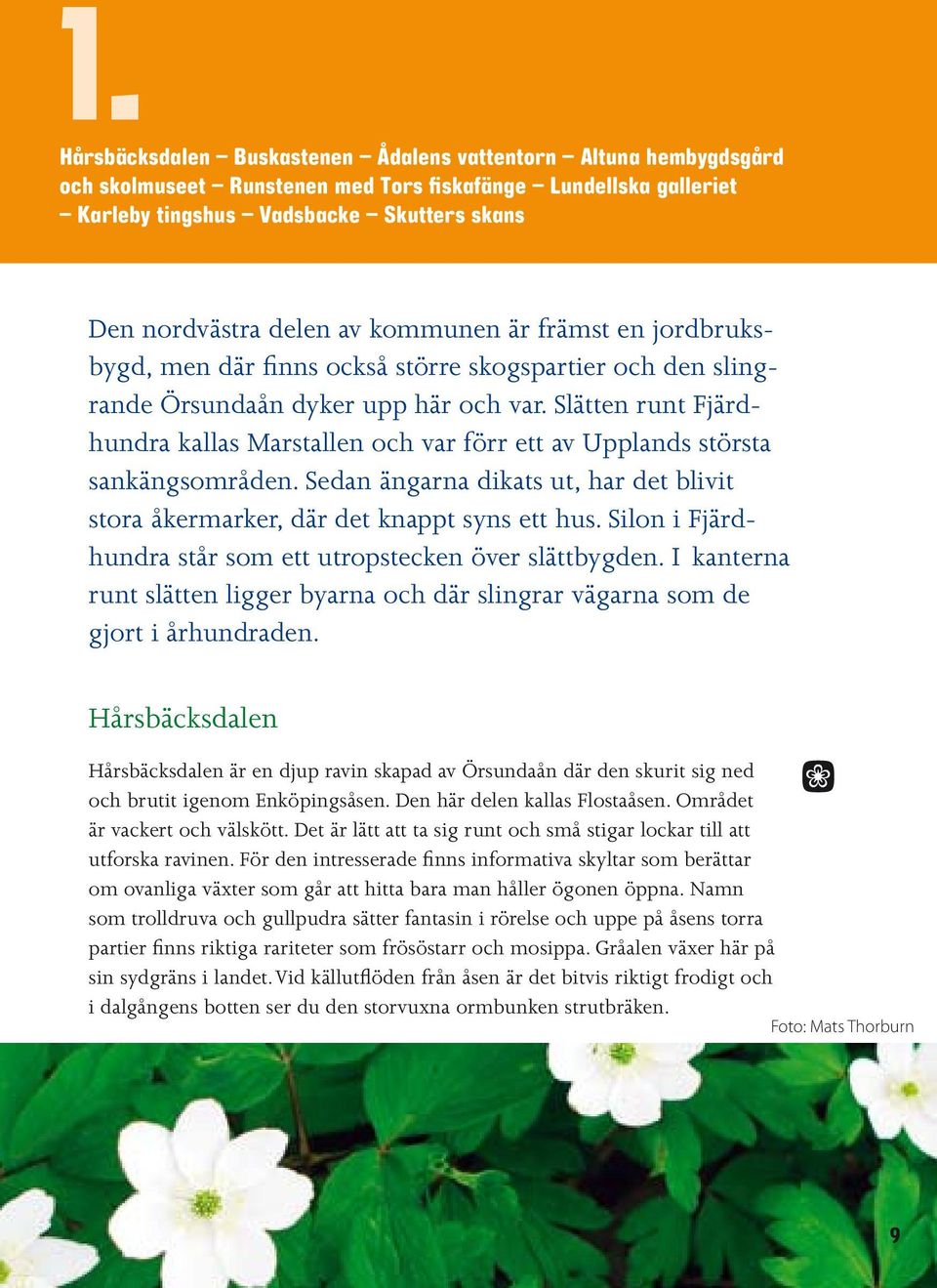 Slätten runt Fjärdhundra kallas Marstallen och var förr ett av Upplands största sankängsområden. Sedan ängarna dikats ut, har det blivit stora åkermarker, där det knappt syns ett hus.