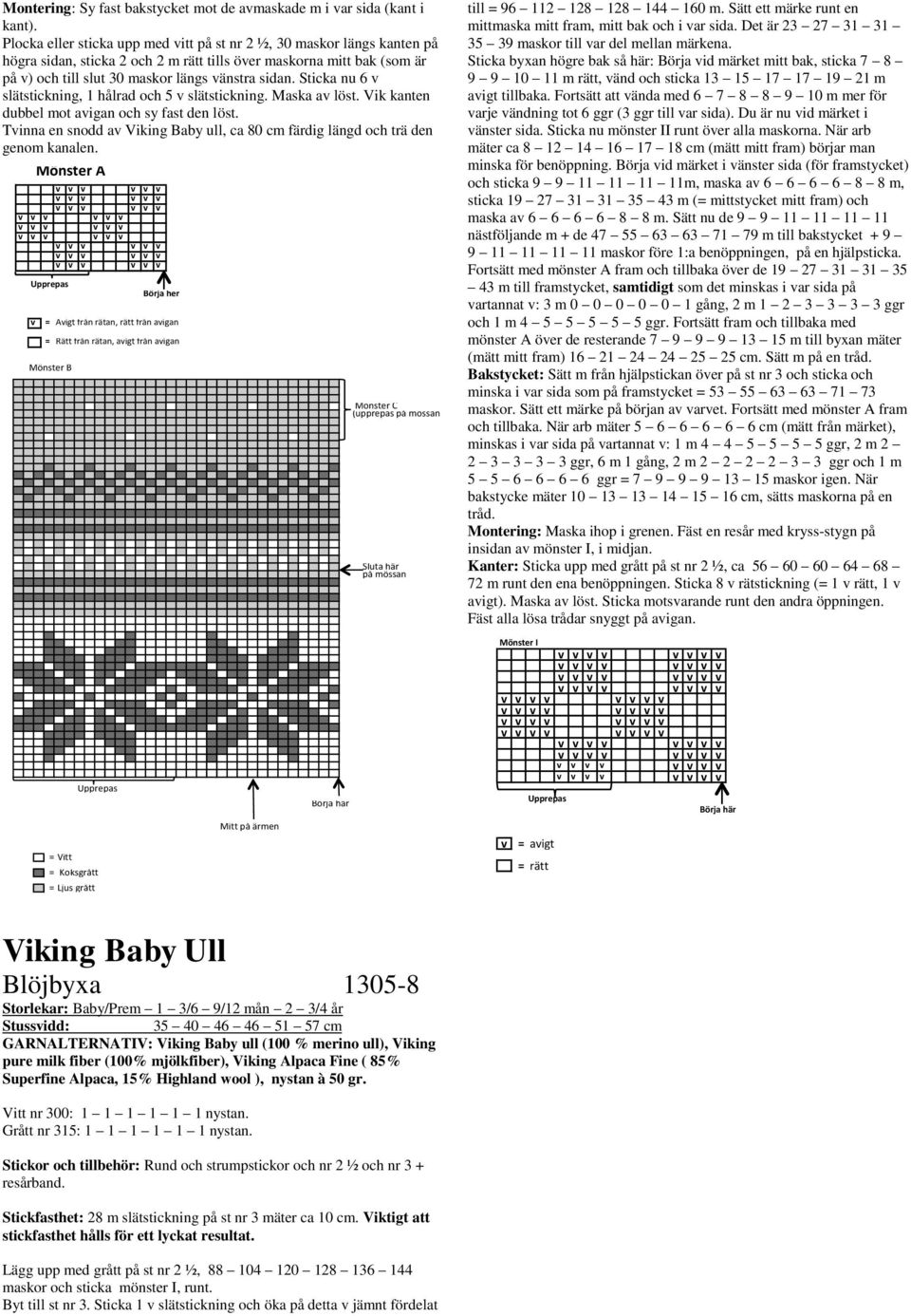 Sticka nu 6 slätstickning, 1 hålrad och 5 slätstickning. Maska a löst. Vik kanten dubbel mot aigan och sy fast den löst.