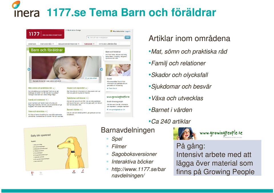 artiklar Barnavdelningen Spel Filmer Sagoboksversioner Interaktiva böcker http://www.1177.