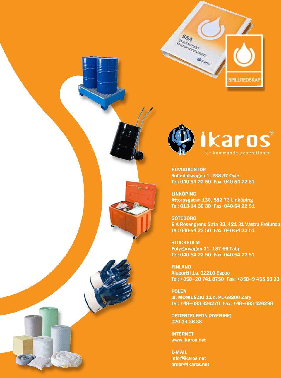Tel: 040-54 22 50 Fax: 040-54 22 51 FINLAND Alaportti 1a, 02210 Espoo Tel: +358 20 741 8750 Fax: +358 9 455 59 33 POLEN ul.