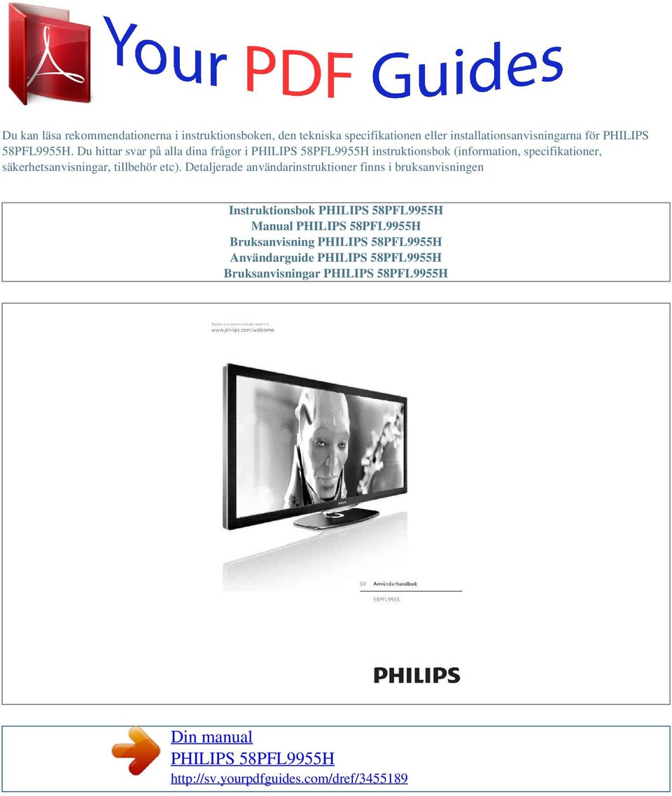 Du hittar svar på alla dina frågor i instruktionsbok (information, specifikationer,