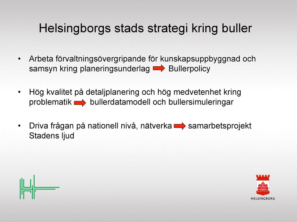 på detaljplanering och hög medvetenhet kring problematik bullerdatamodell och