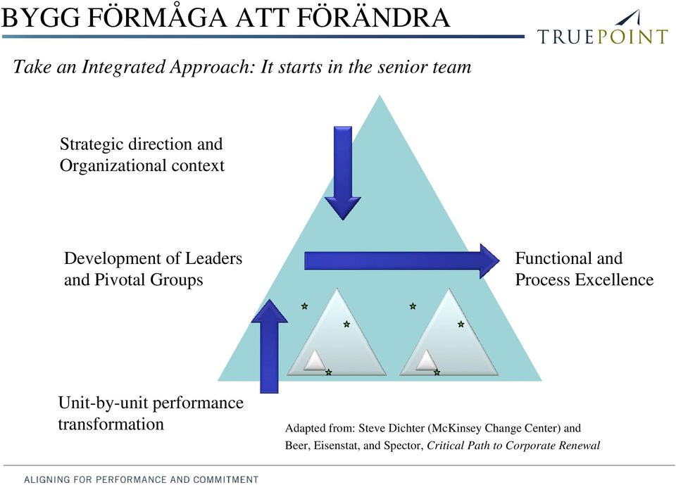 Functional and Process Excellence Unit-by-unit performance transformation Adapted from: