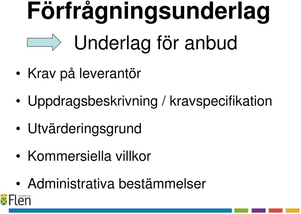 kravspecifikation Utvärderingsgrund