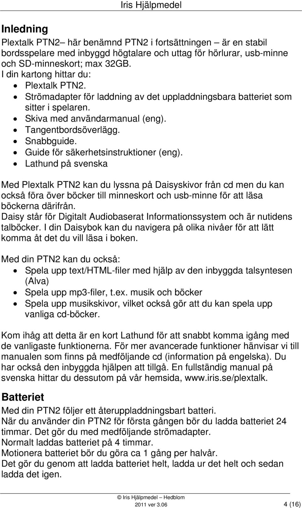 Guide för säkerhetsinstruktioner (eng).