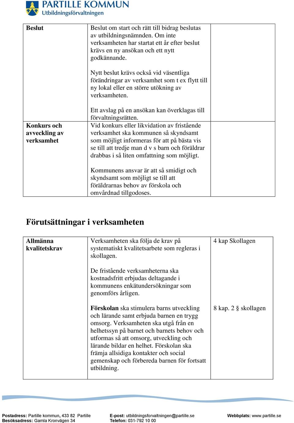 Konkurs och avveckling av verksamhet Ett avslag på en ansökan kan överklagas till förvaltningsrätten.