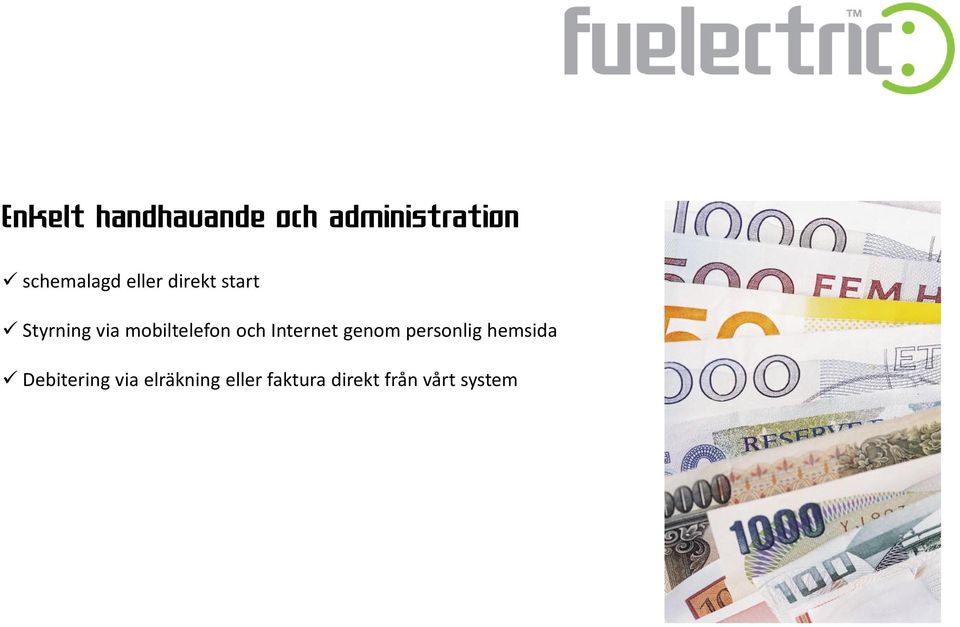 Internet genom personlig hemsida Debitering via