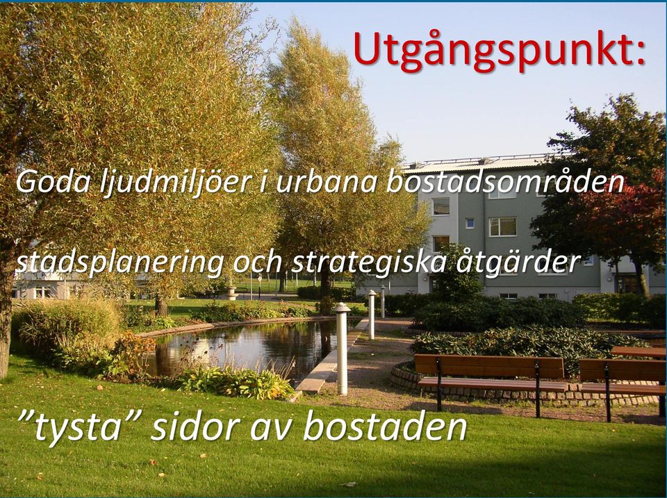 bostadsområden stadsplanering