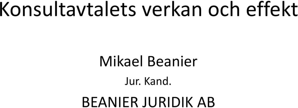 Mikael Beanier Jur.