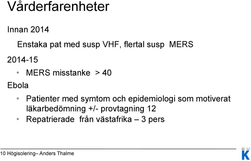 och epidemiologi som motiverat läkarbedömning +/- provtagning 12