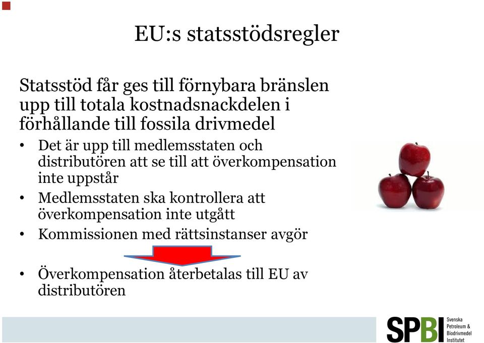 distributören att se till att överkompensation inte uppstår Medlemsstaten ska kontrollera att