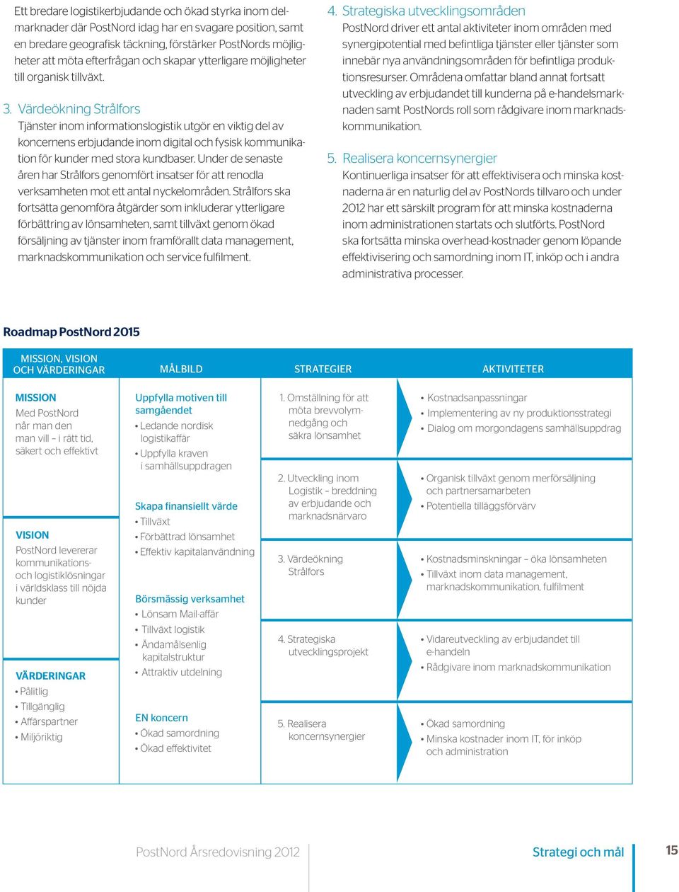 Värdeökning Strålfors Tjänster inom informationslogistik utgör en viktig del av koncernens erbjudande inom digital och fysisk kommunikation för kunder med stora kundbaser.