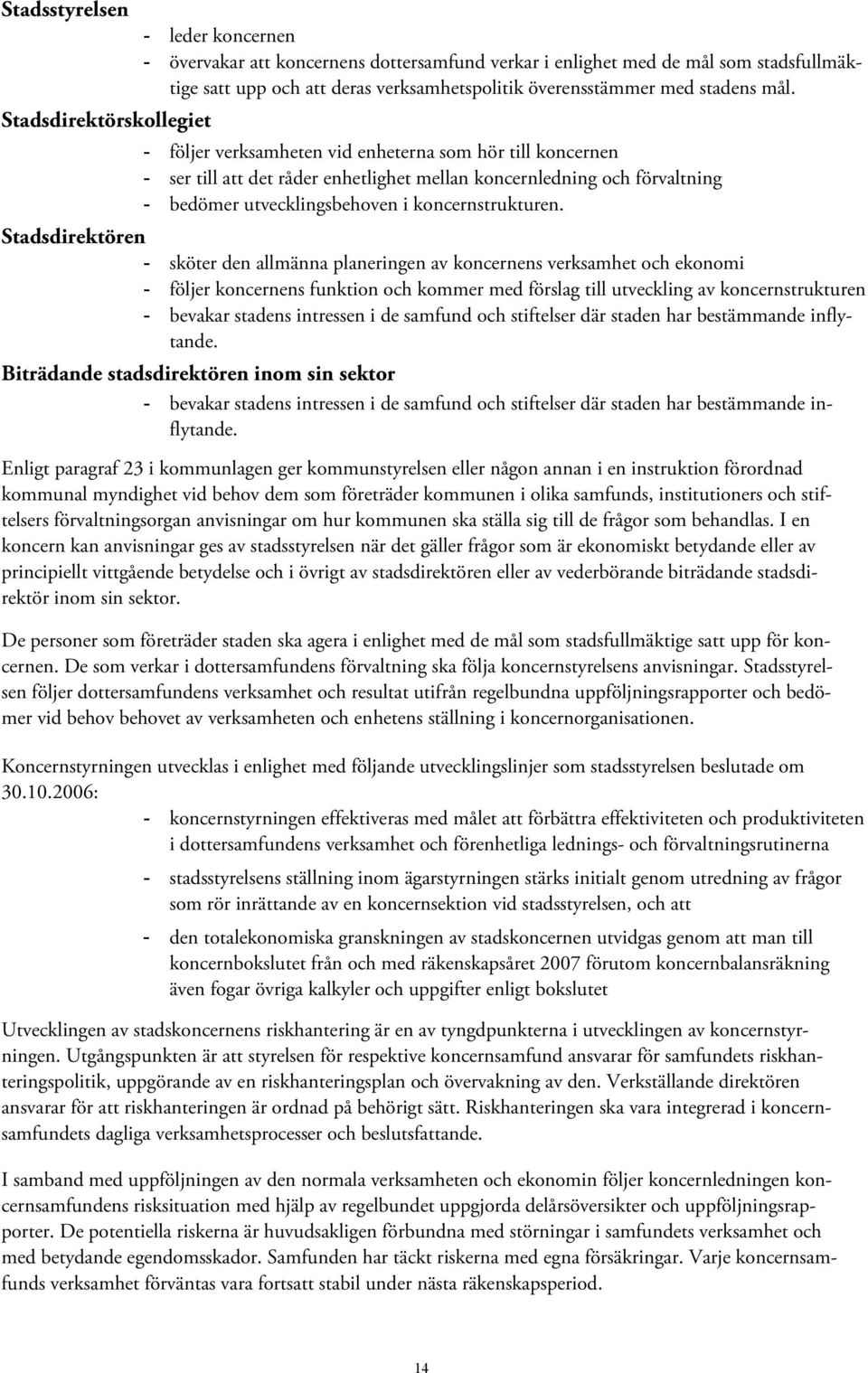 koncernstrukturen.