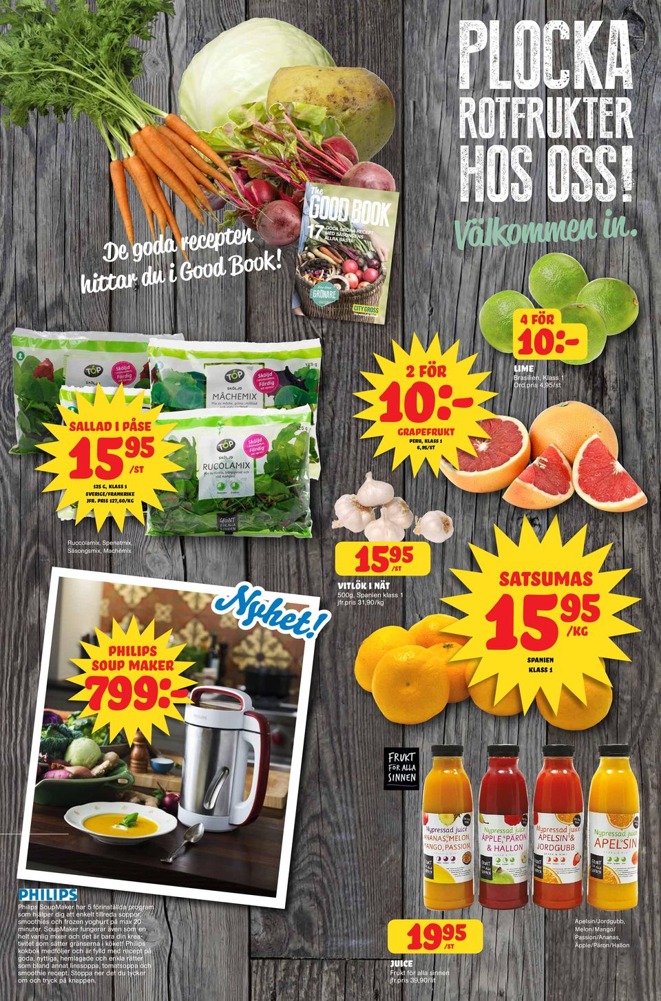 15 vitlök i nät 500g, Spanien klass 1 jfr.