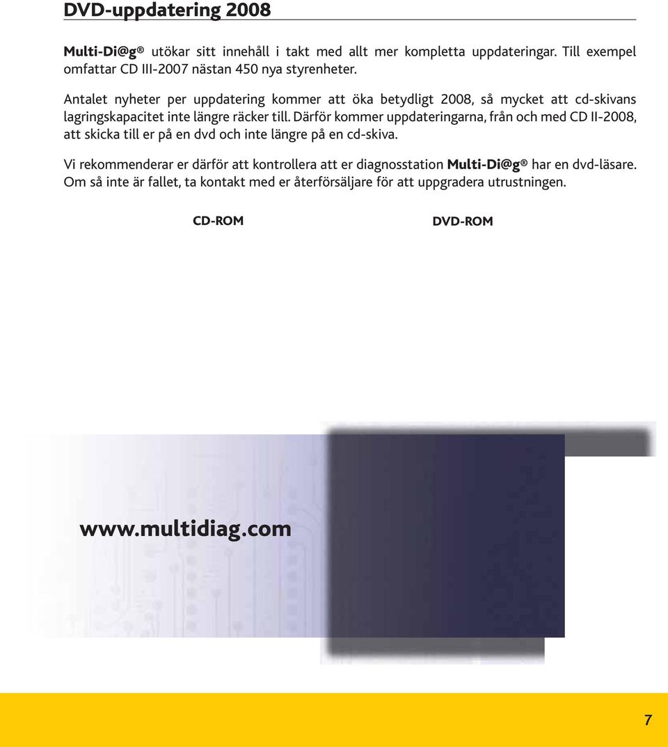 Antalet nyheter per uppdatering kommer att öka betydligt 2008, så mycket att cd-skivans lagringskapacitet inte längre räcker till.