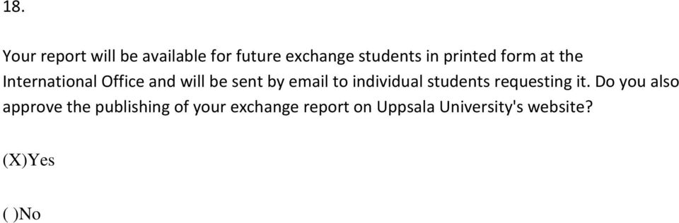 to individual students requesting it.