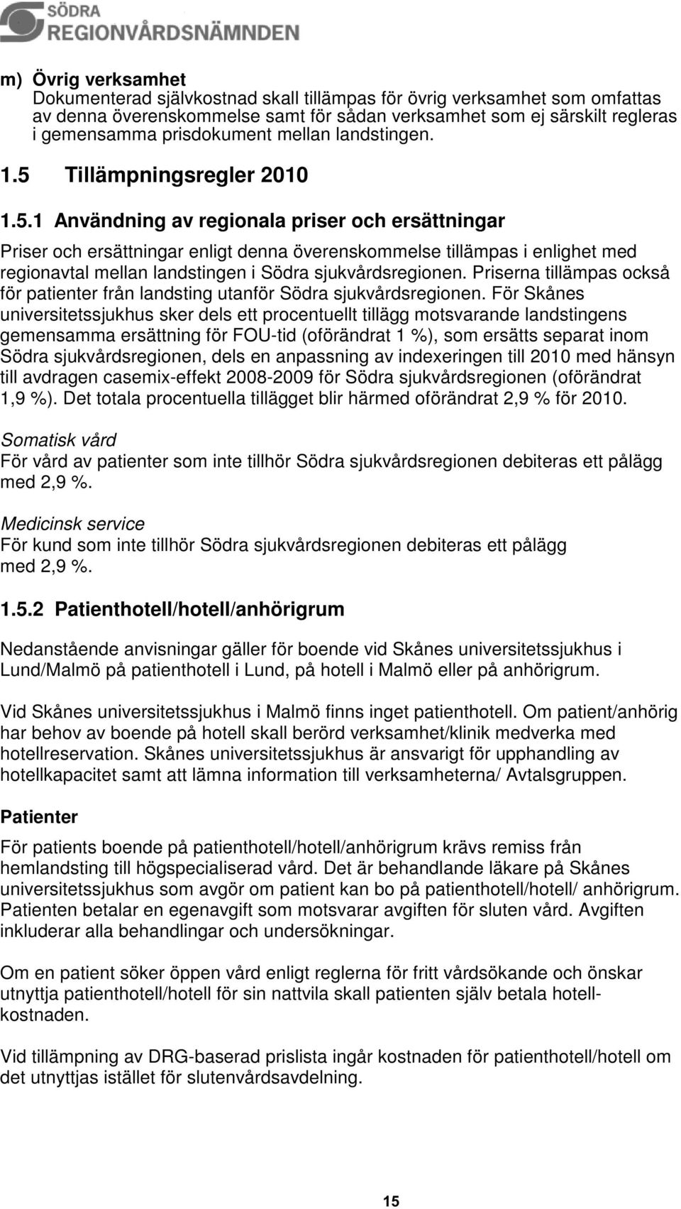 Tillämpningsregler 2010 1.5.