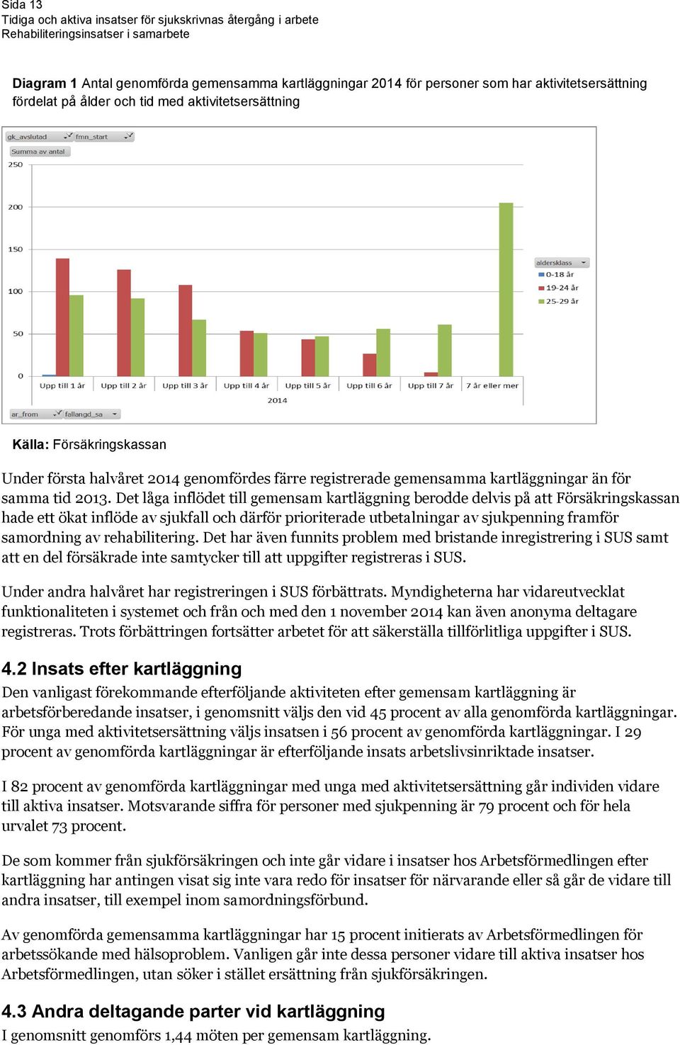 Det låga inflödet till gemensam kartläggning berodde delvis på att Försäkringskassan hade ett ökat inflöde av sjukfall och därför prioriterade utbetalningar av sjukpenning framför samordning av