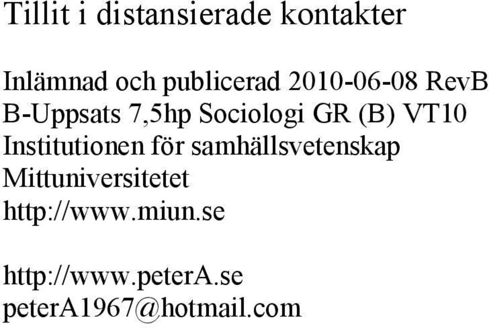 Institutionen för samhällsvetenskap